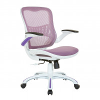 OSP Home Furnishings RLY26-PR Riley Office Chair with Purple Mesh Seat and Back